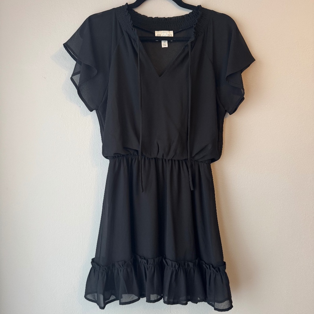 NWOT Women’s 'June & Ivy' Black Semi-Sheer Dress Size XS
